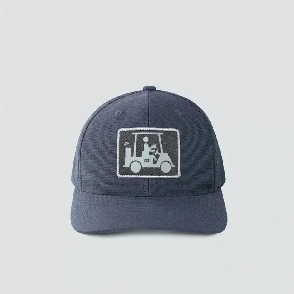 Travis Mathew Men's El Capitan Hat SnapBack Navy Hat 110 Flexfit Tech Polyester
